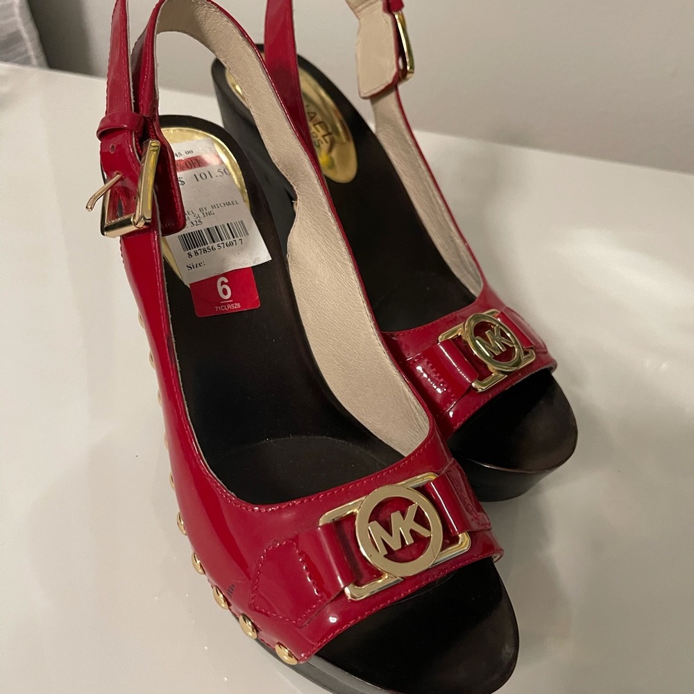 Red Michels Kors sandals